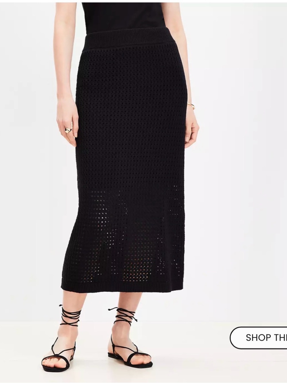 NWT LOFT textured sweater midi skirt, size L